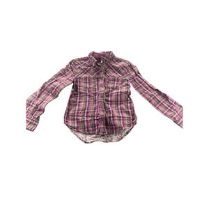 Route Original Clothes Pink Plaid Long Sleeve Button Down Shirt Size Medium 7/8